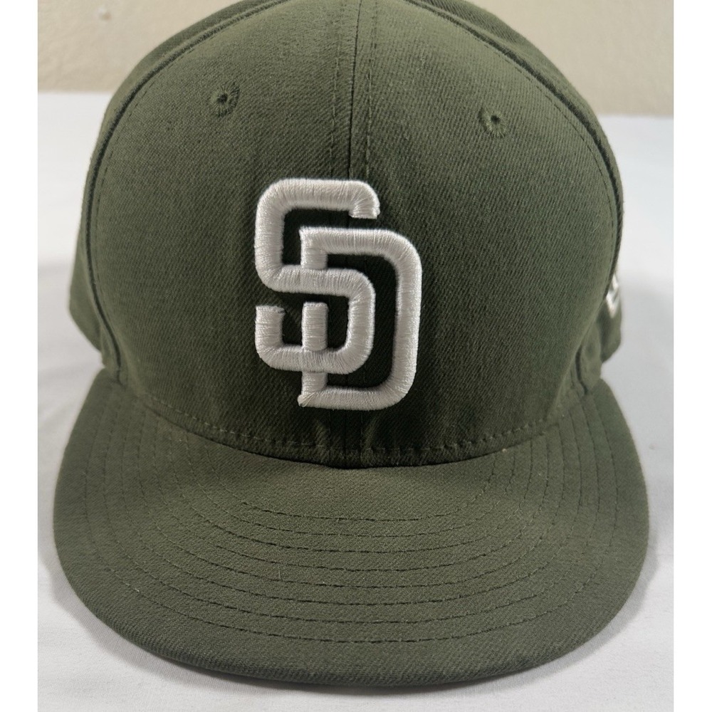 New Era San Diego Padres Hat Olive Green 7 1/4 Fitted MLB Baseball Cap